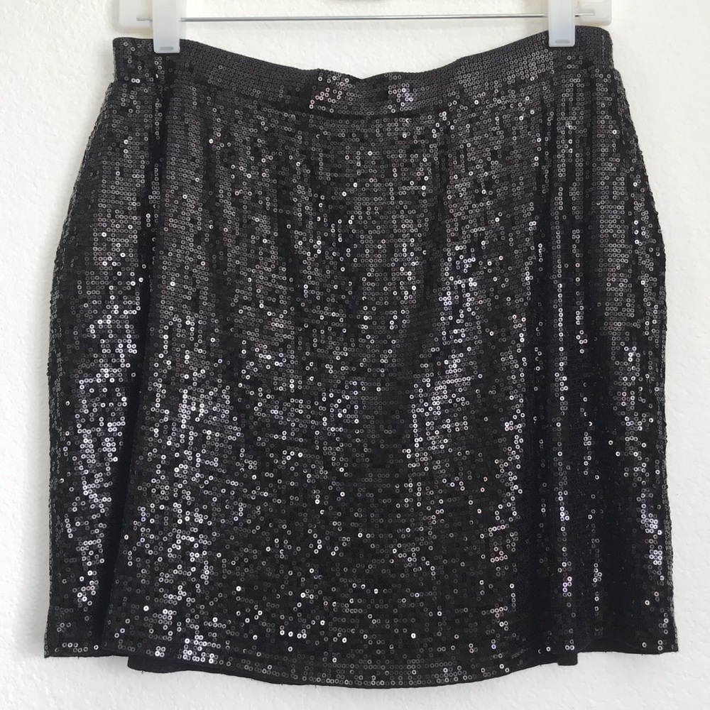 Michael Kors M Black Sequin Mini Skirt Sz M